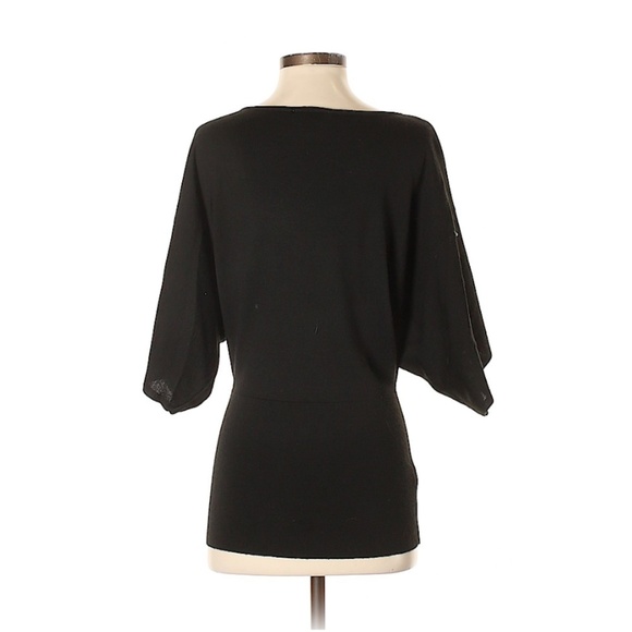 Ann Taylor Loft Solid Black Pullover Sweater Tunic - Picture 3 of 8